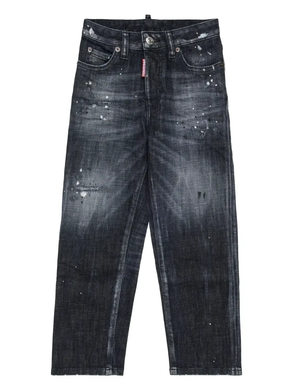 Джинсы с подворотами Dsquared2 Kids, черный