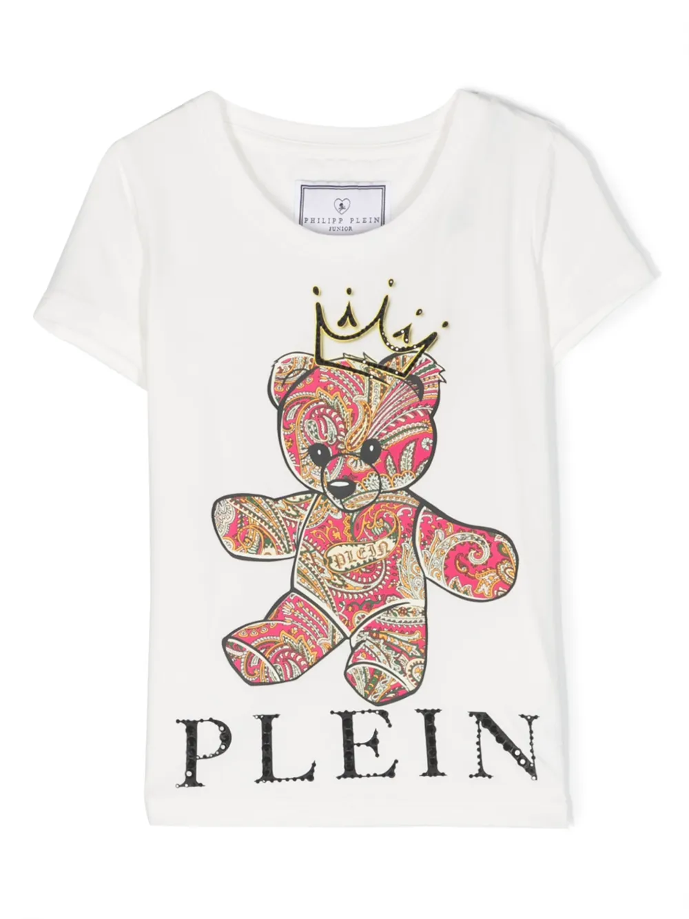 

Футболка с кристаллами Philipp Plein Junior, белый