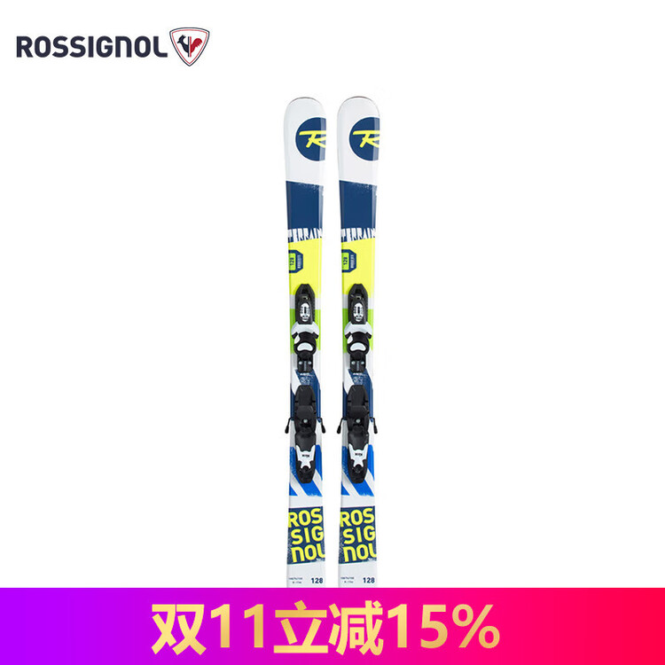

Rossignol Детские лыжи French Golden Rooster, двойная доска для мальчиков и девочек, универсальные RAGWE05/RAEJC06, 104 см