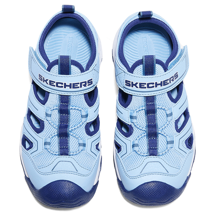 Skechers Kids Скользостойкая, износостойкая, дышащая сандалия Light Blue Kids' — фото 4