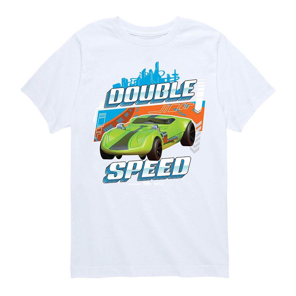 

Футболка Hot Wheels с рисунком Double Speed ​​для мальчиков 8–20 лет, белый