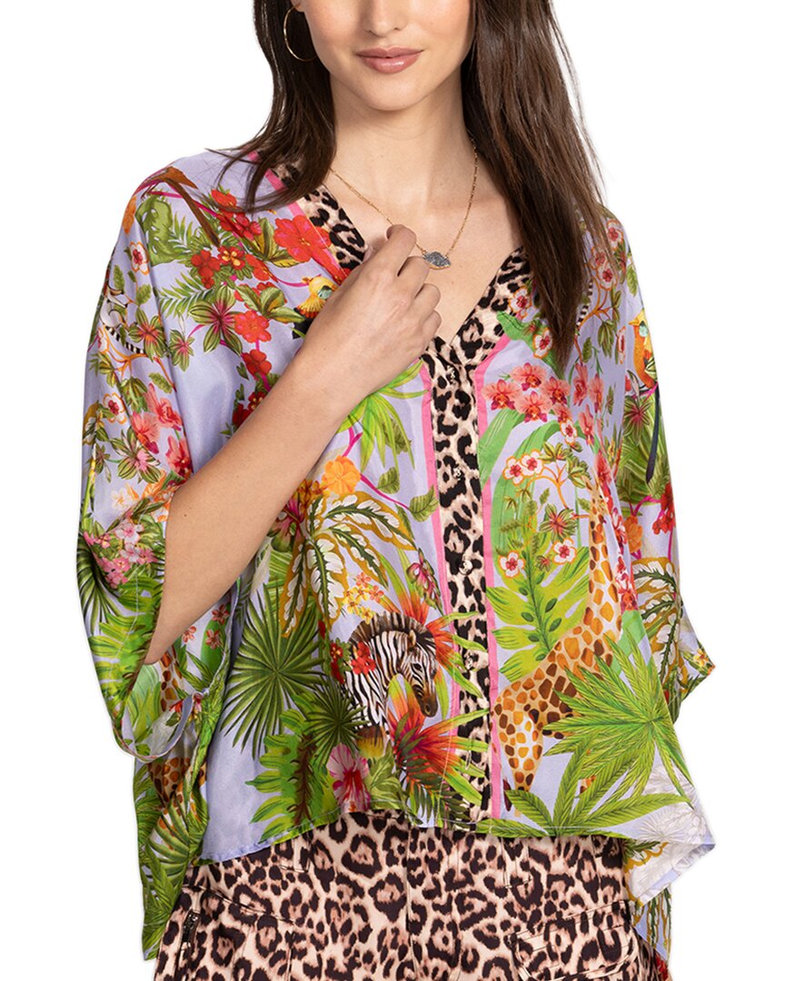 

Шелковая рубашка Джонни Вас Беллина Johnny Was, зеленый