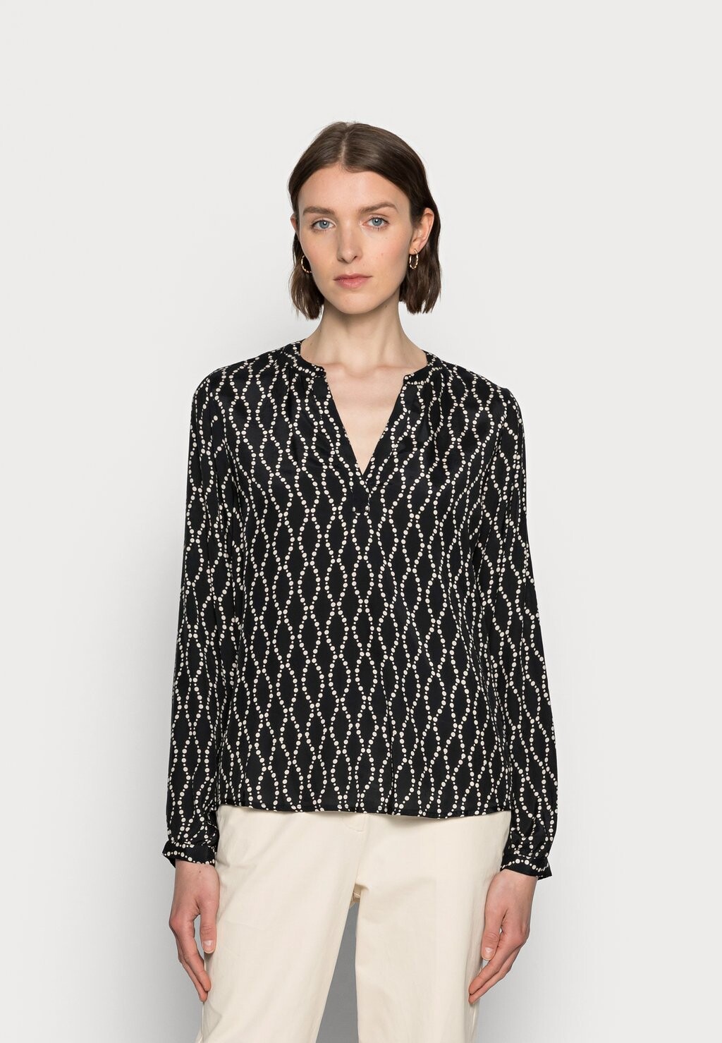 

Футболка с длинным рукавом OLAN BLOUSE Kaffe, черный/песочный