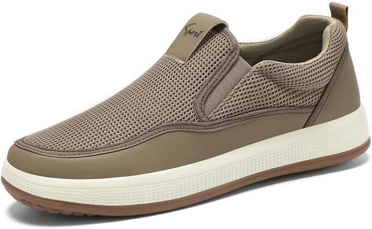 

Мужские спортивные и повседневные слипоны HoaloX с мягкой подошвой, бежевый