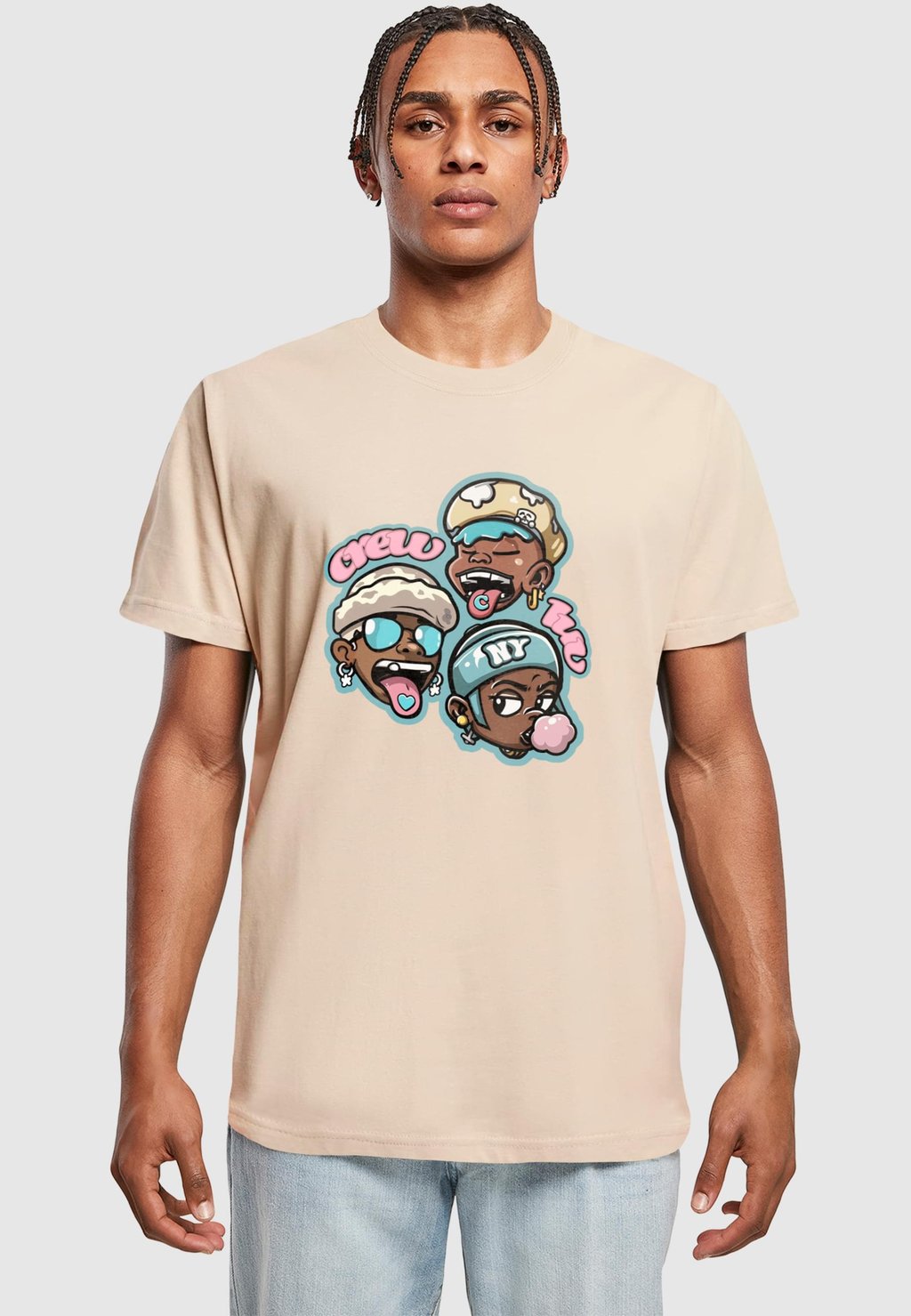 

Рубашка с принтом CREW LUV Mister Tee, песочный