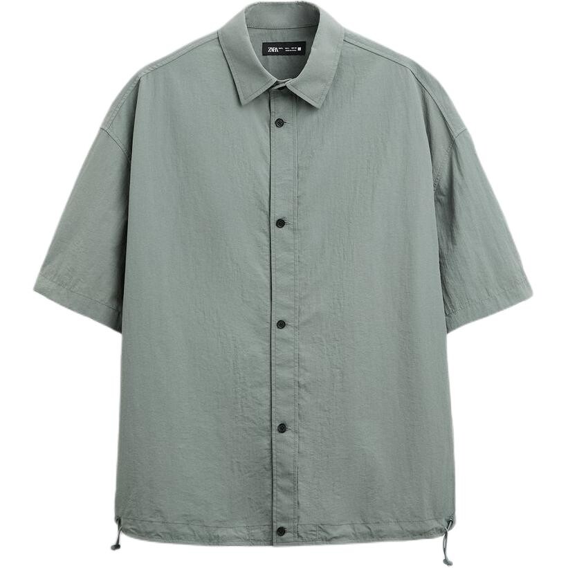 

Рубашка мужская серая Zara, серый