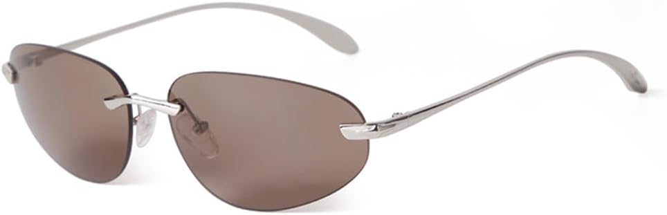 

Солнцезащитные очки «кошачий глаз» без оправы для мужчин и женщин, металлические серебристые зеркальные линзы, солнцезащитные очки для мужчин с защитой от УФ-излучения UV400 generic, C4 Brown