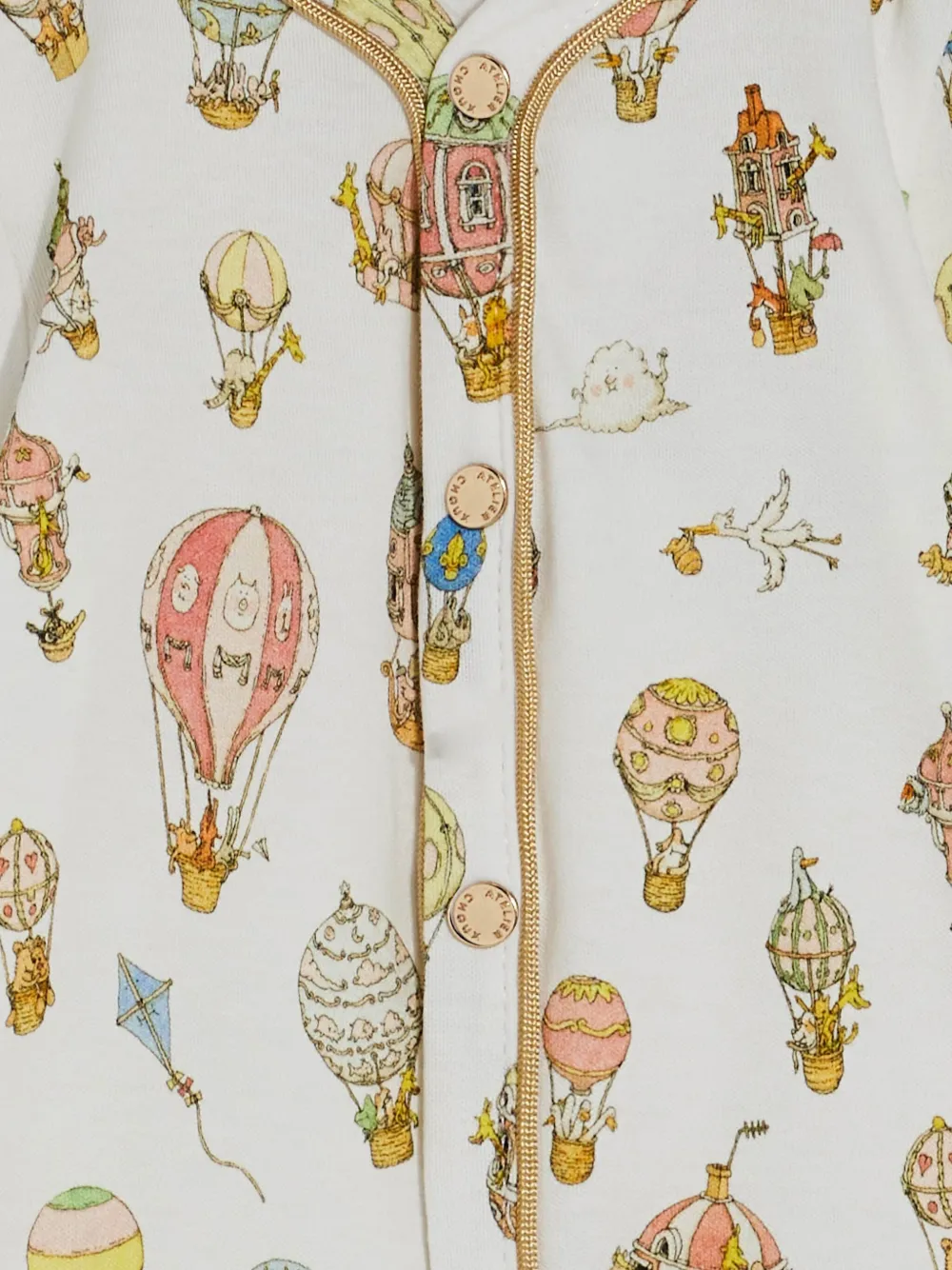 Пижама Hot Air Balloons из органического хлопка Atelier Choux, белый — фото 3