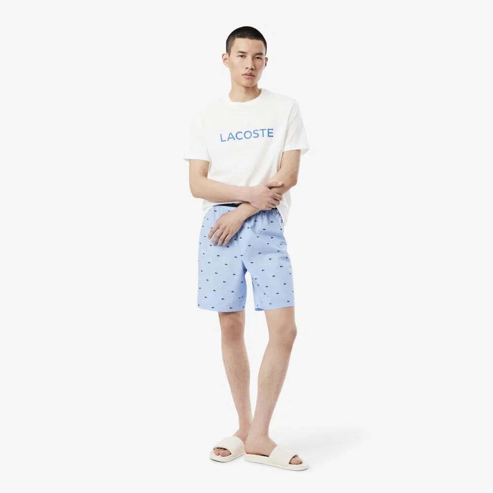 Мужская домашняя футболка из джерси белого цвета от Lacoste — фото 4