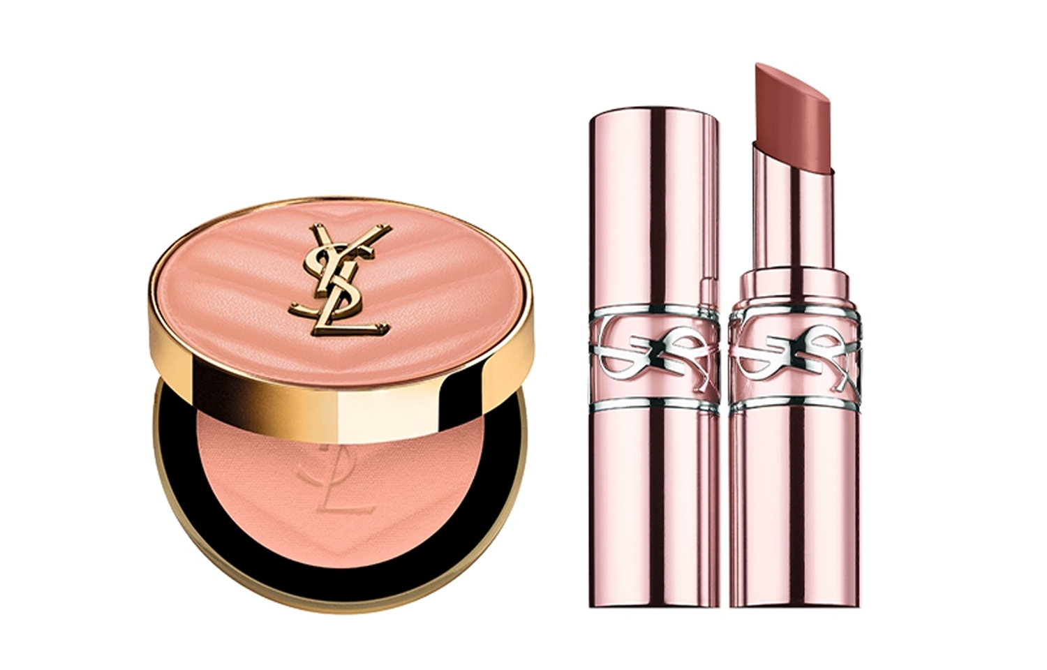 

SAINT LAURENT Кожаный бальзам для губ Blush Pink в тюбике набор косметики легко растушевывается тон 3,1г+6г