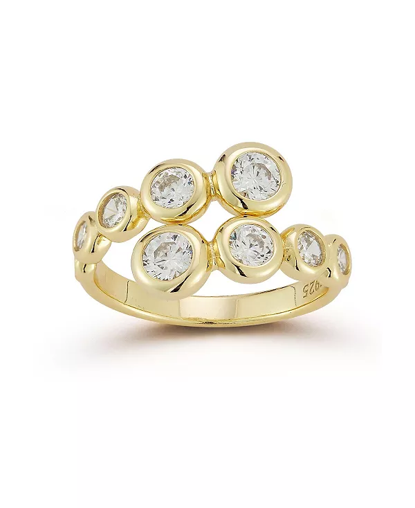 

Кольцо с градуированным обводом из стерлингового серебра с покрытием из 14-каратного золота Rachel Zoe, gold