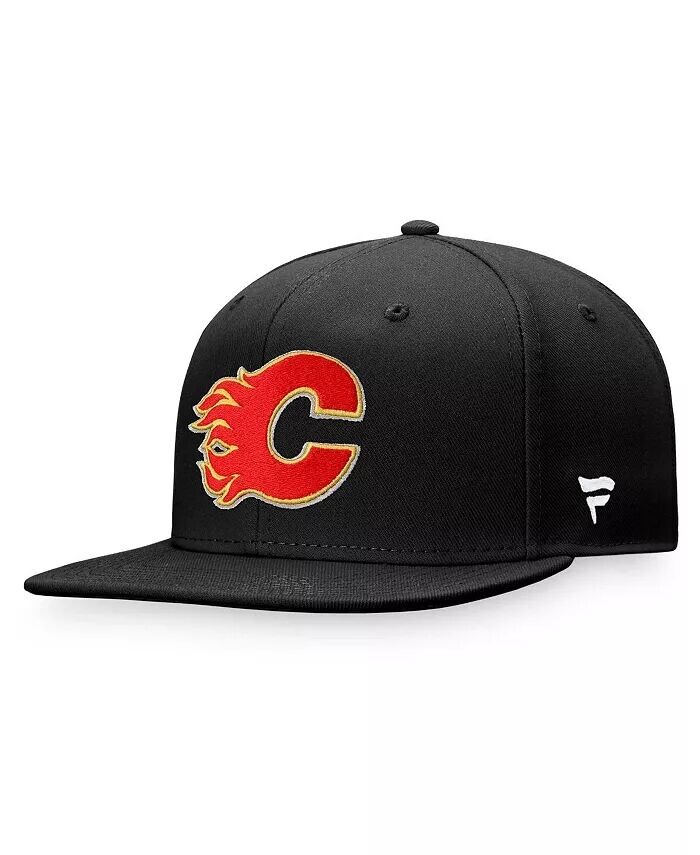 

Черная мужская приталенная шляпа с логотипом Calgary Flames Core Primary Fanatics, черный