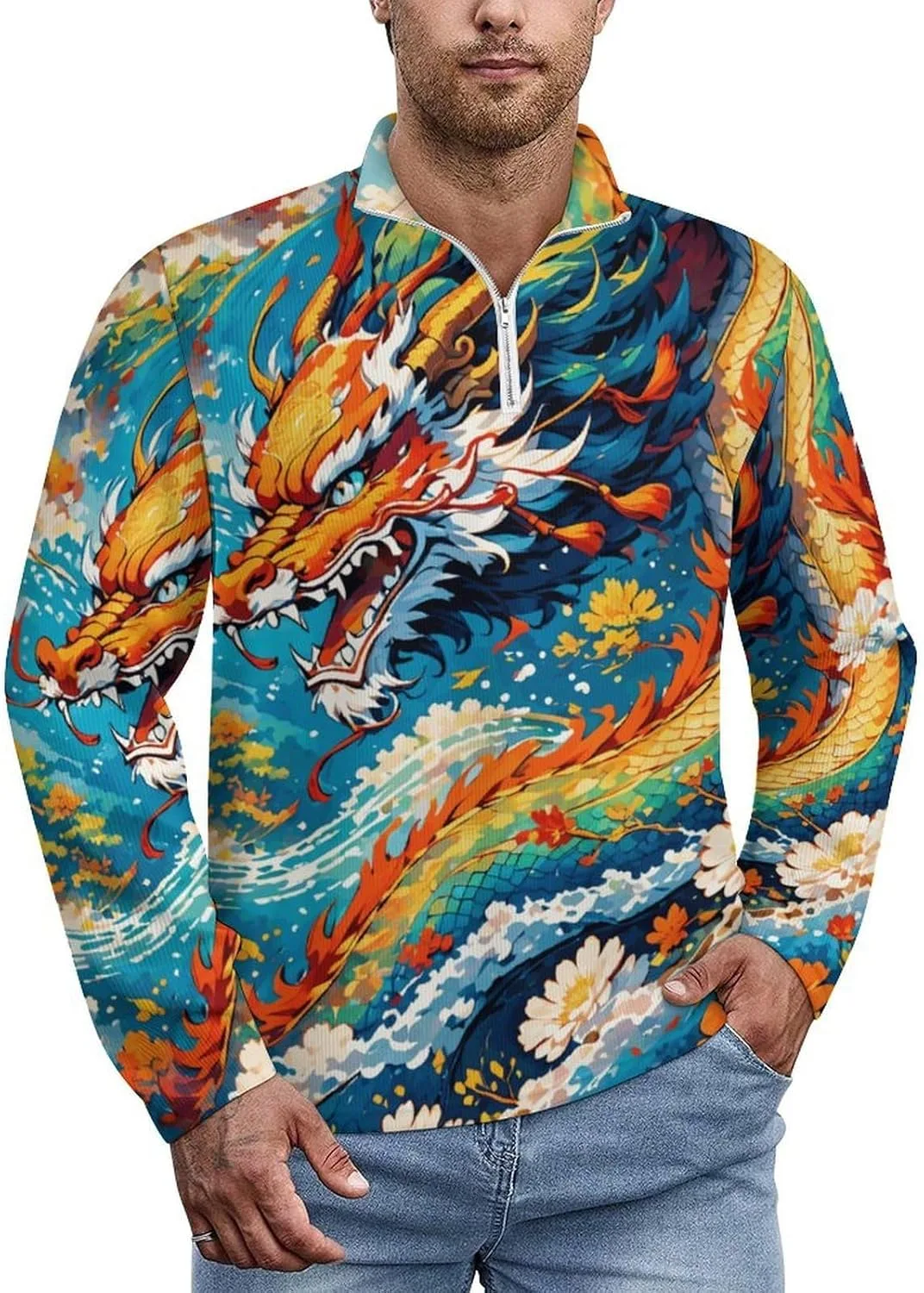 

Zakqeik Zebra Print мужская толстовка на молнии легкая с длинным рукавом и воротником-стойкой