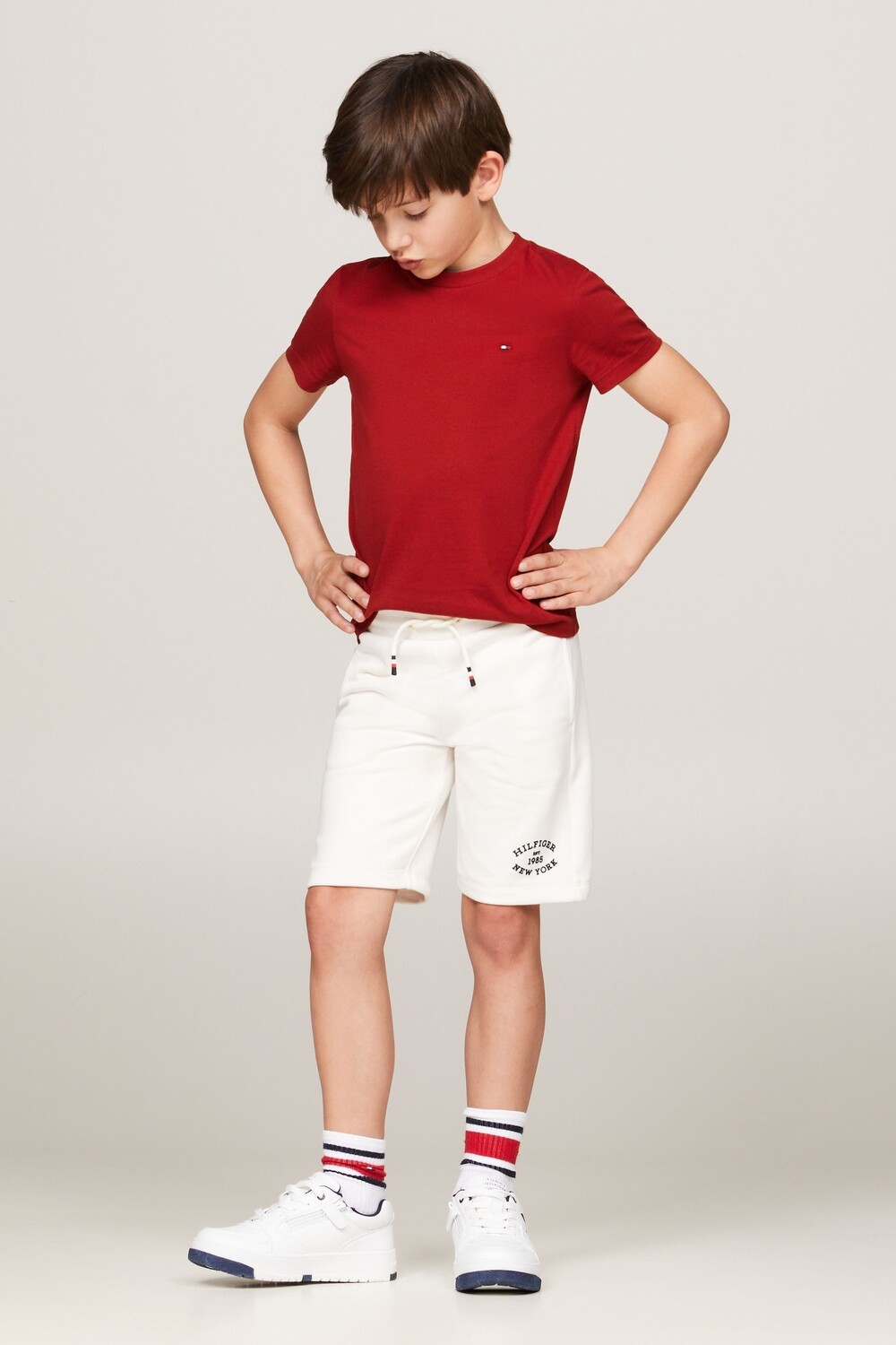 

Хлопковая футболка Essential Tommy Hilfiger, красный
