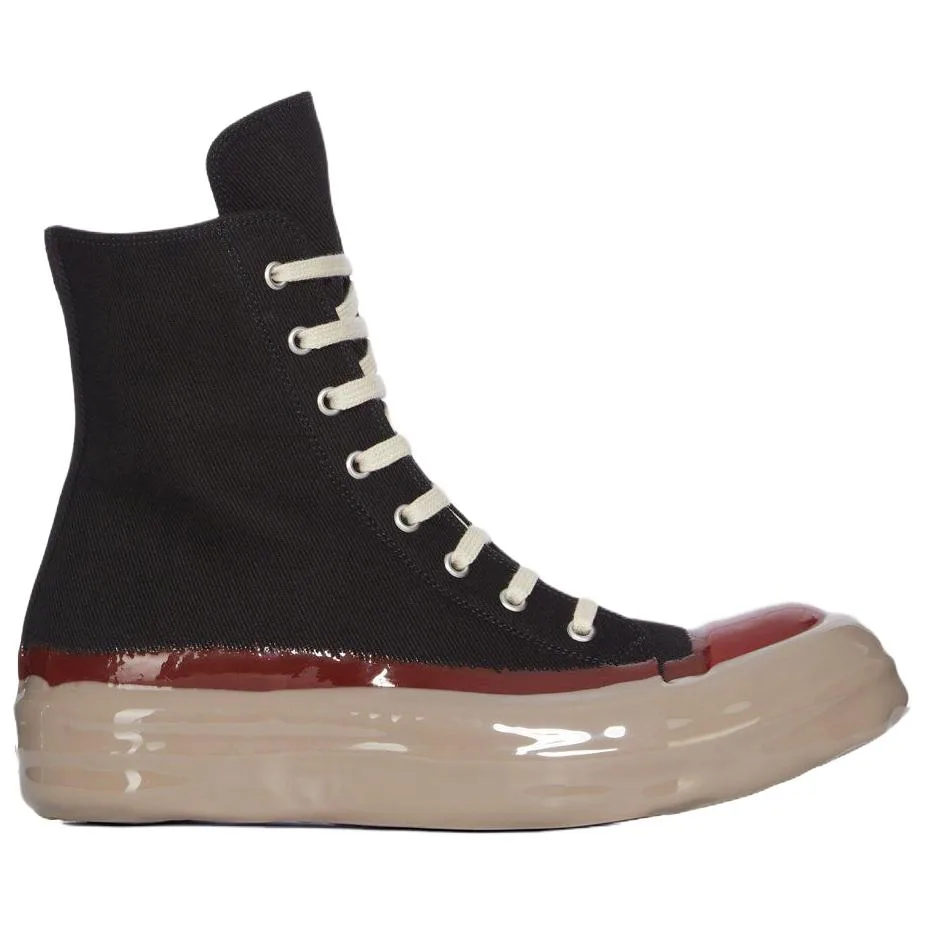 Rick Owens DRKSHDW Высокие кеды из холста мужские черные — фото 3
