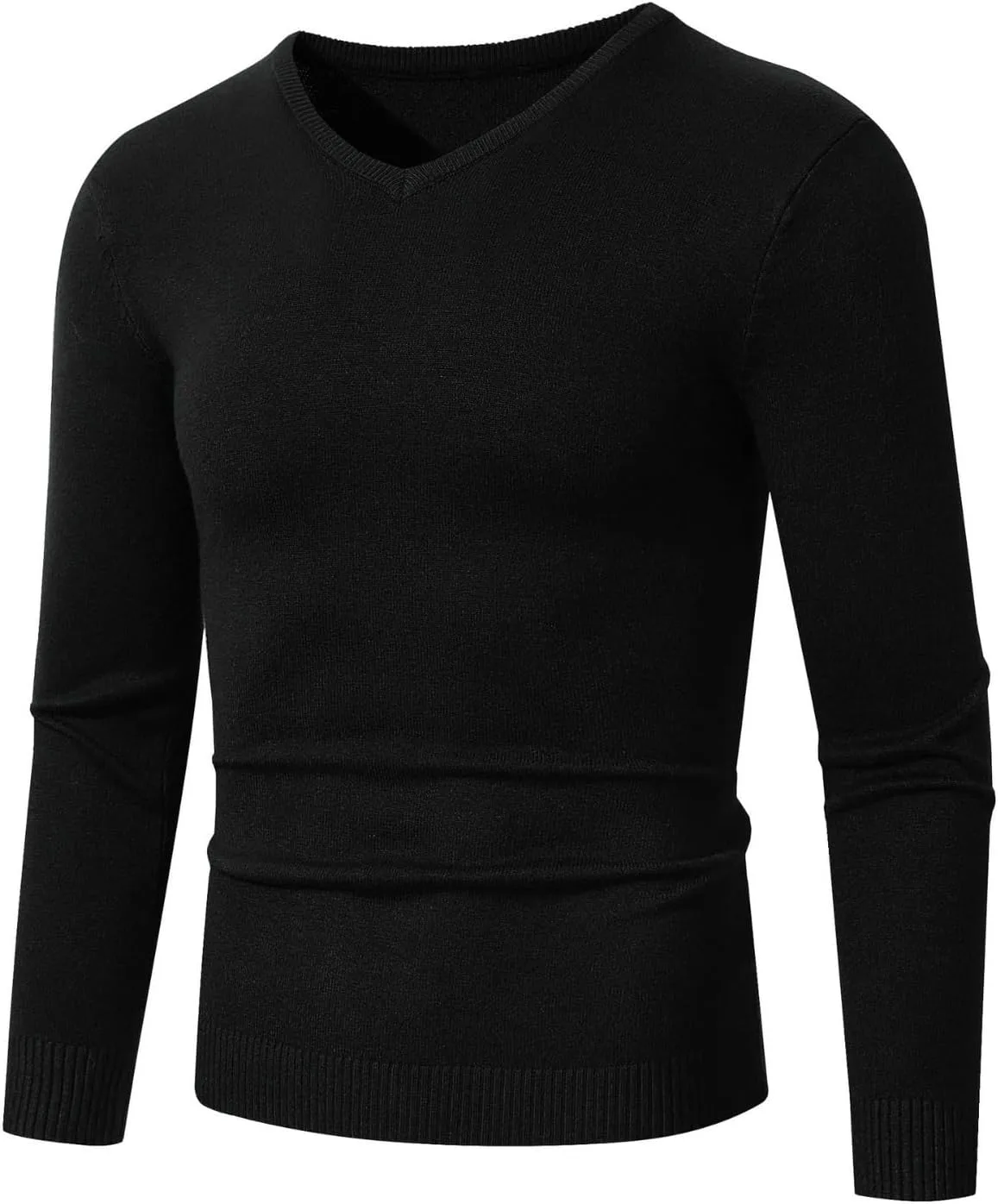 

Мужской свитер с V-образным вырезом и длинным рукавом, Slim Fit