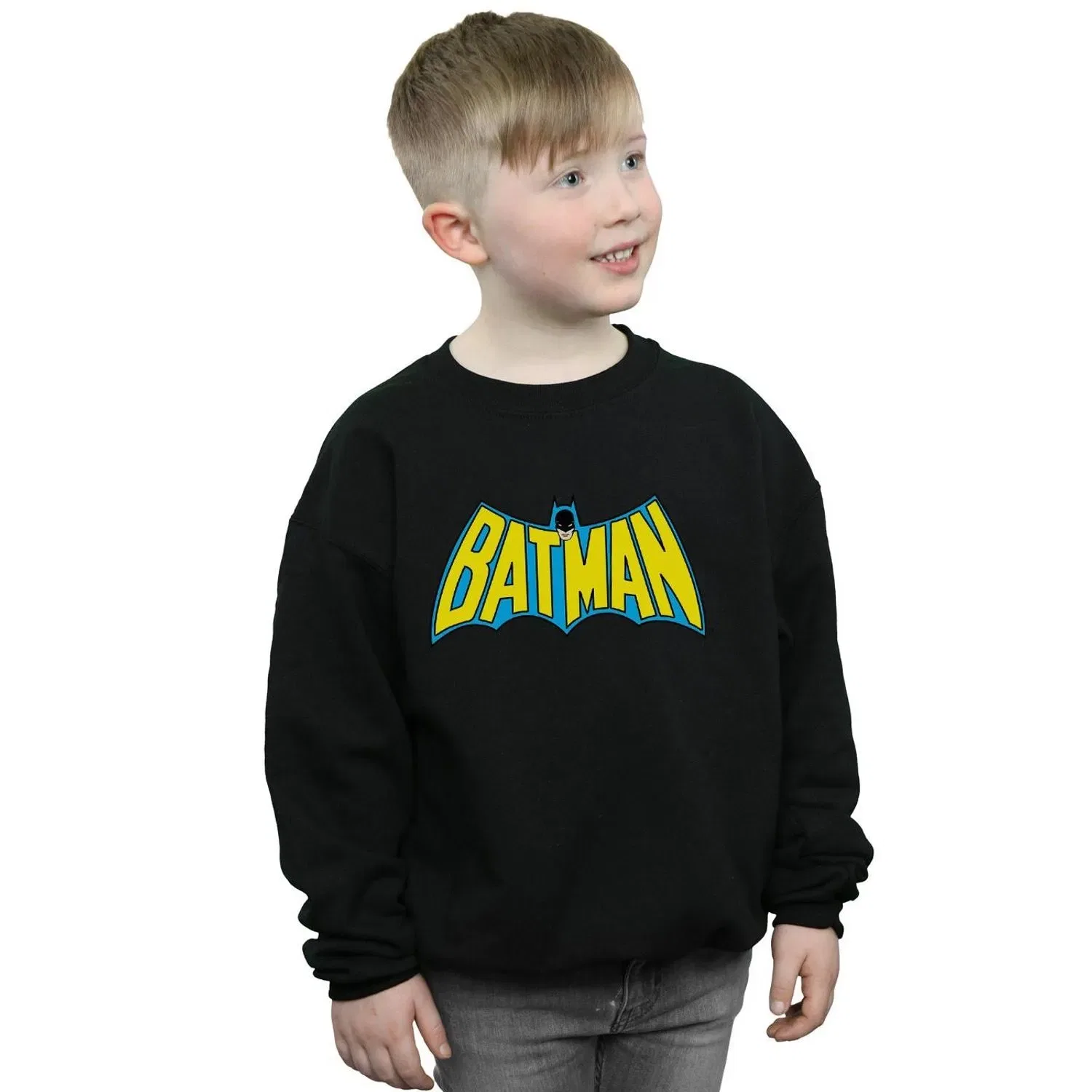 Свитшот с ретро-лого Batman, DC Comics, черный