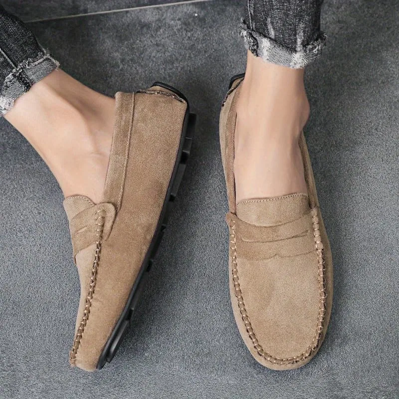 Мужские лоферы Soft Breathable Non-Slip Khaki Clolinde — фото 3