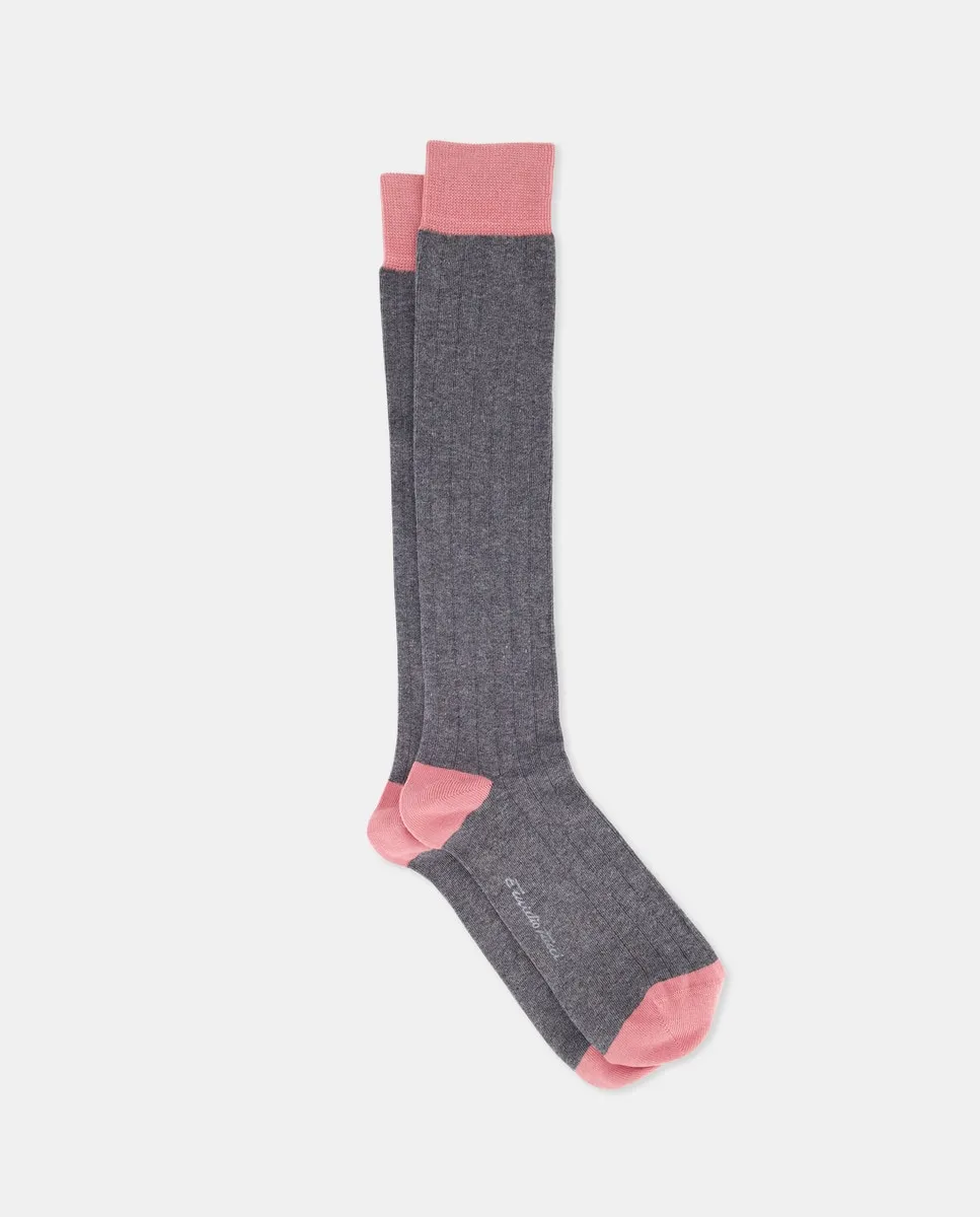 

Высокие мужские носки Emidio Tucci, темно-серый