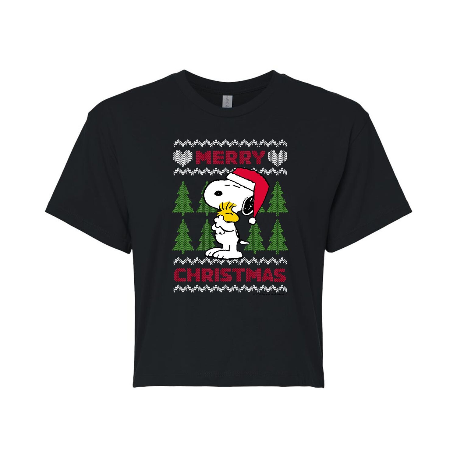 

Укороченная футболка с рисунком Peanuts Ugly Style для подростков Licensed Character