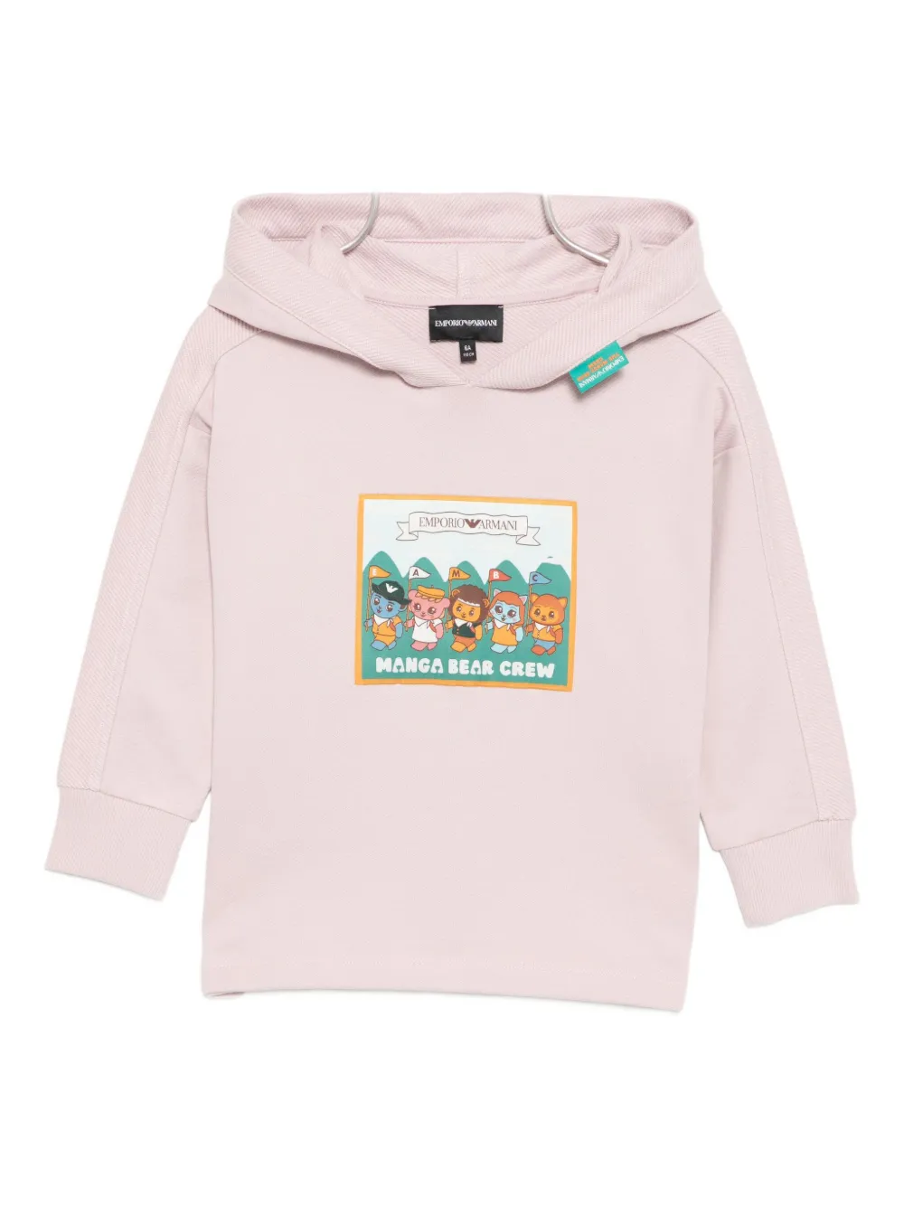 

Худи Manga Bear Crew Emporio Armani Kids, розовый