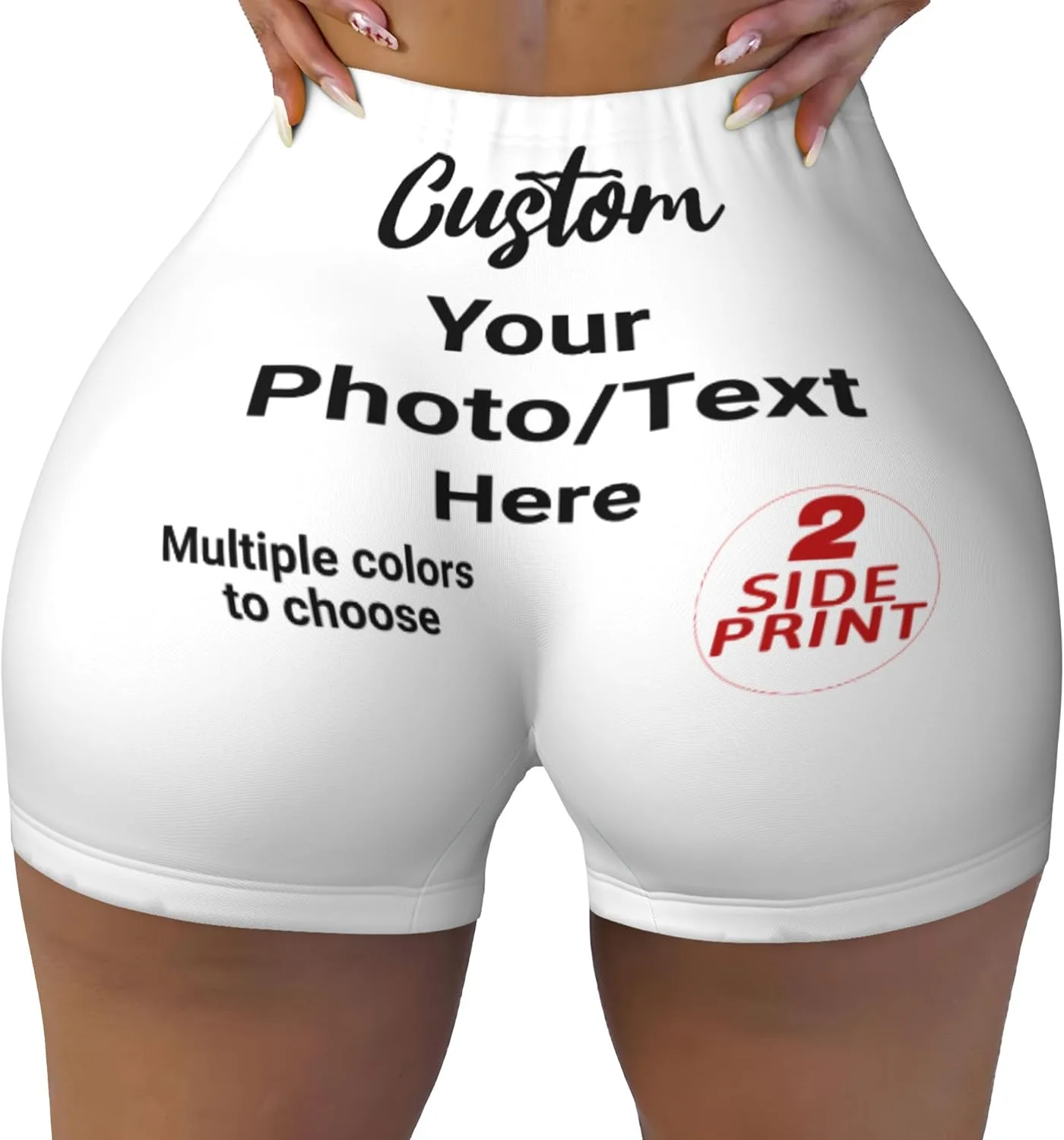 

Женские спортивные шорты Custom с текстом и фото