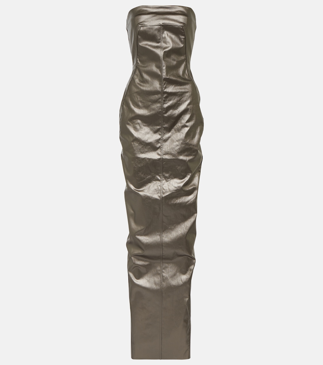 

Платье-корсет Lido из денима с покрытием Rick Owens, Gun Metal