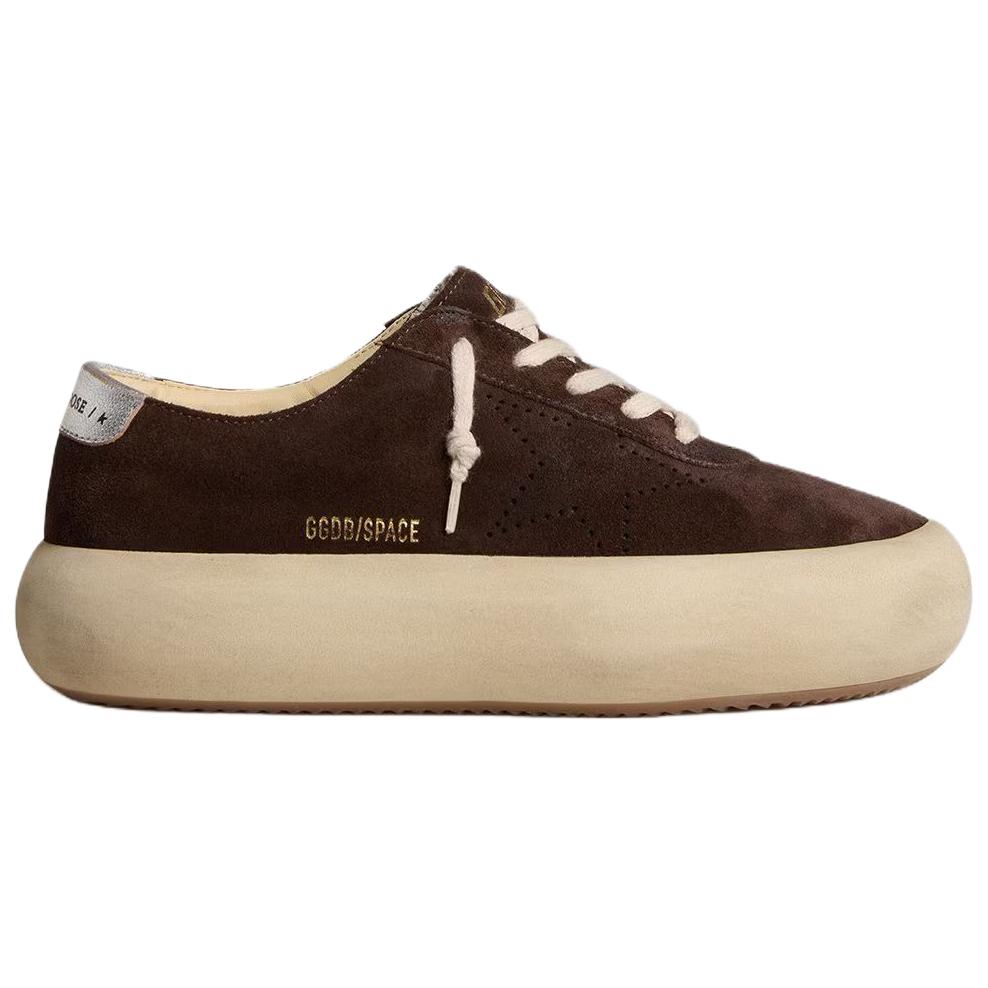 Golden Goose Кроссовки Space Star Cow Leather Low top мужские темно-коричневые — фото 3