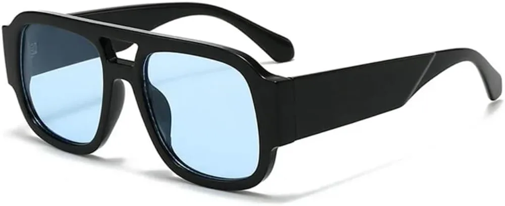 

Солнцезащитные очки с защитой UV400 | Двойная перемычка, широкие дужки | для женщин и мужчин, для занятий спортом на открытом воздухе и вождения DSVIGF, Black Blue