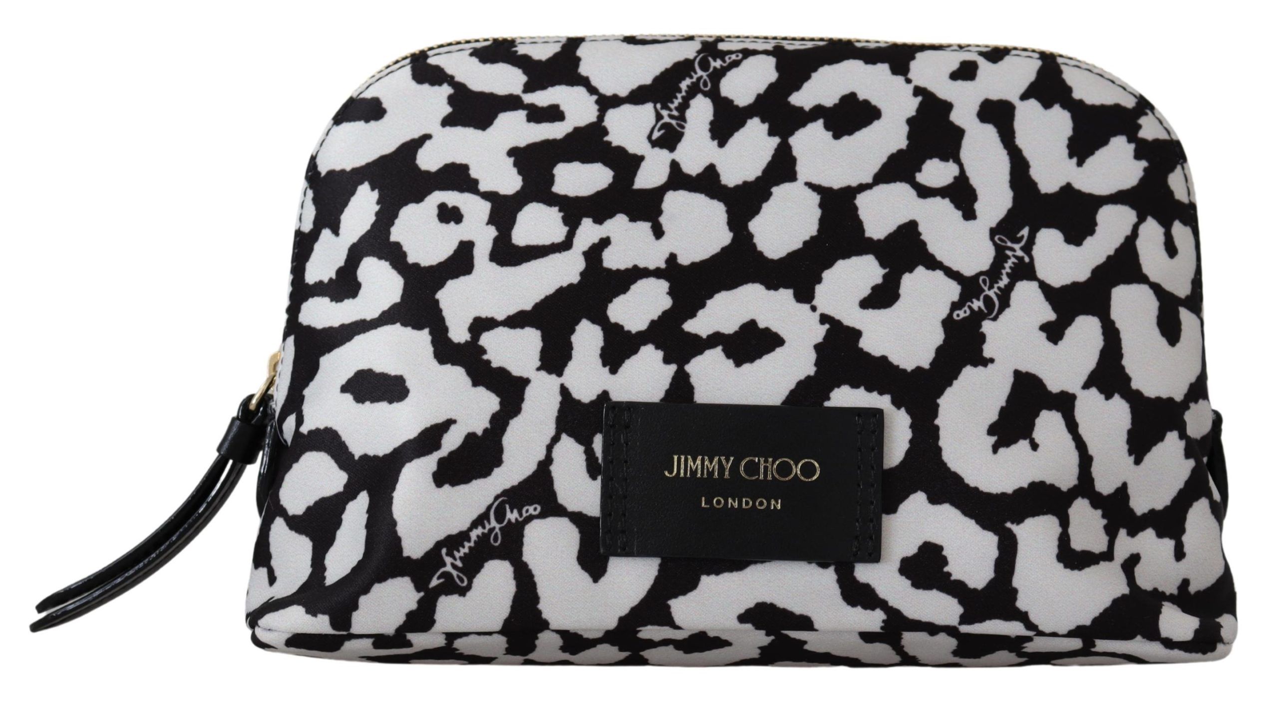 

Шикарный монохромный клатч с логотипом Jimmy Choo Eyewear, черно-белый
