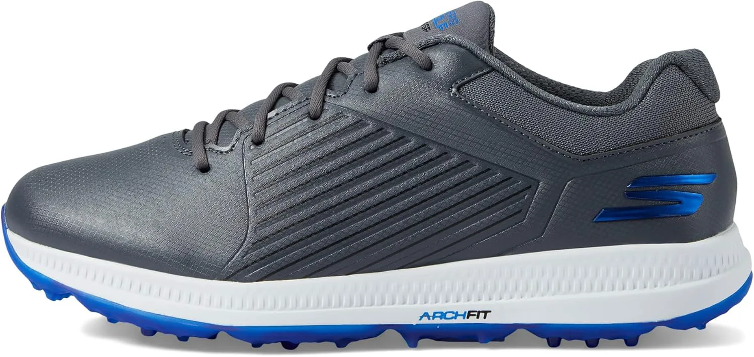 Мужские водонепроницаемые гольф-туфли Skechers Elite 5 Arch Fit, серый/синий — фото 4