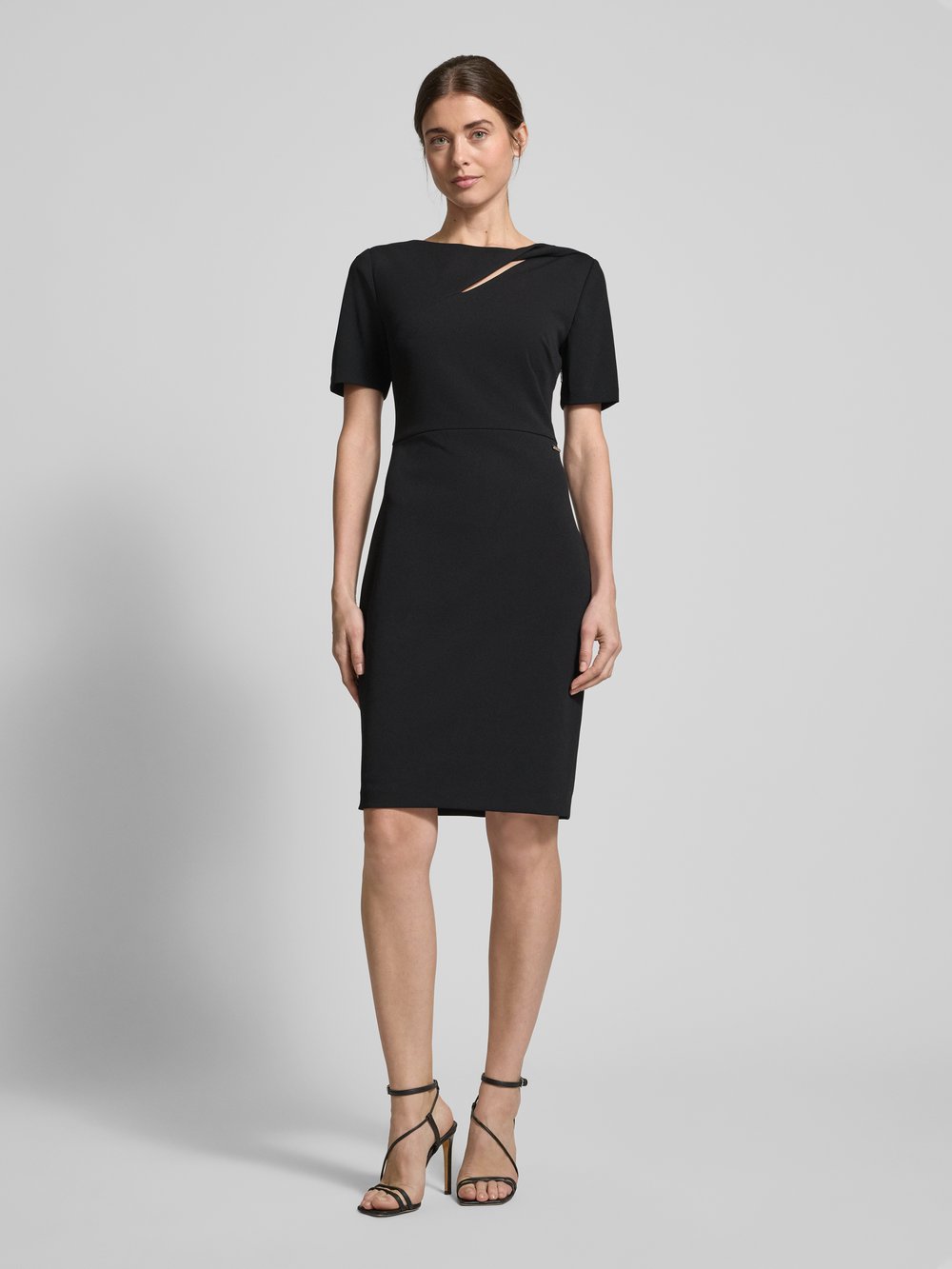 

Платье длиной до колена с узлом, модель «SCUBA» Calvin Klein Womenswear, черный