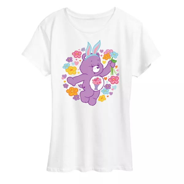 

Женская футболка Care Bears с принтом Bunny Bear Licensed Character, белый
