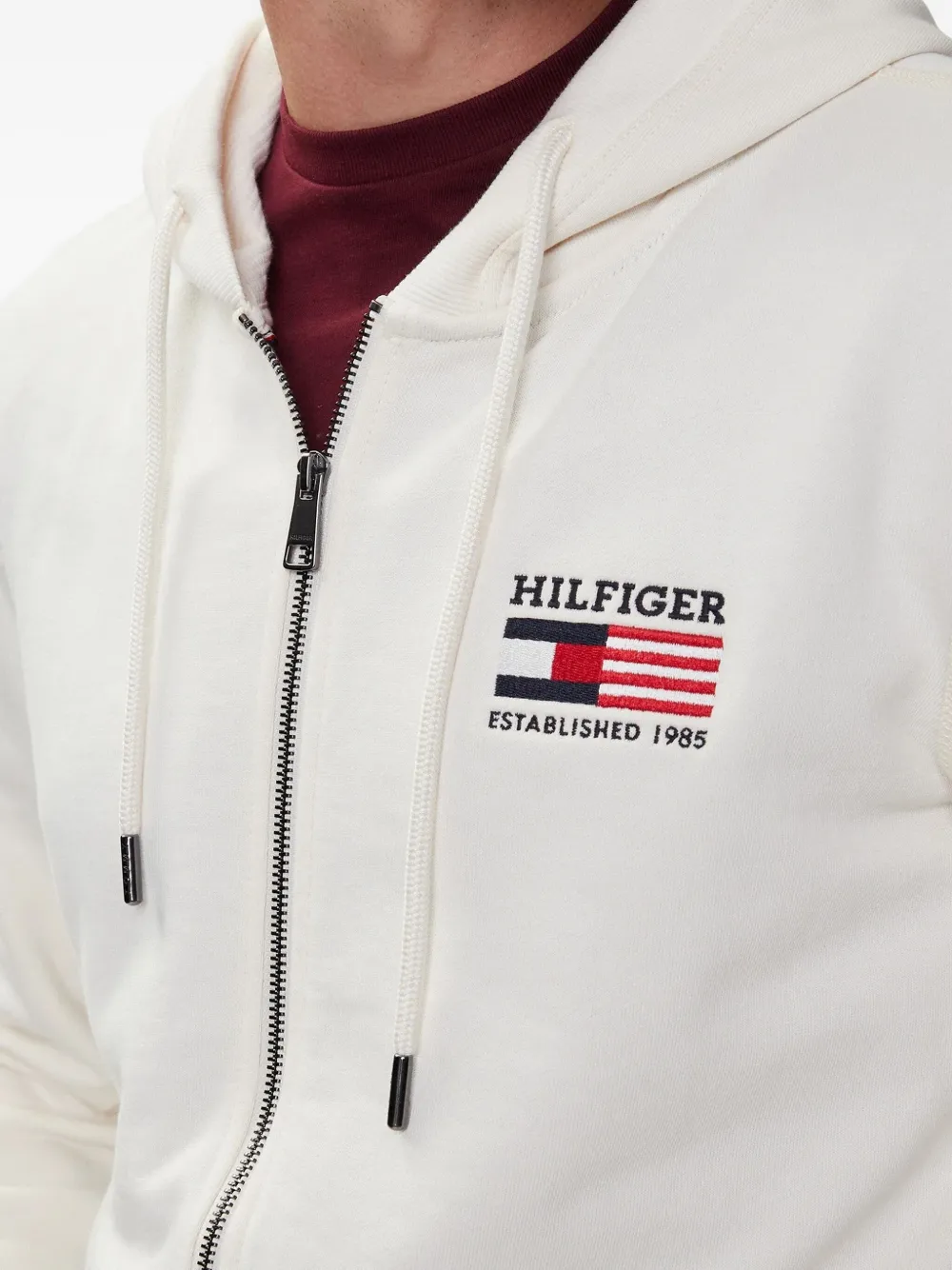 Толстовка с вышитым логотипом Tommy Hilfiger, белый — фото 4