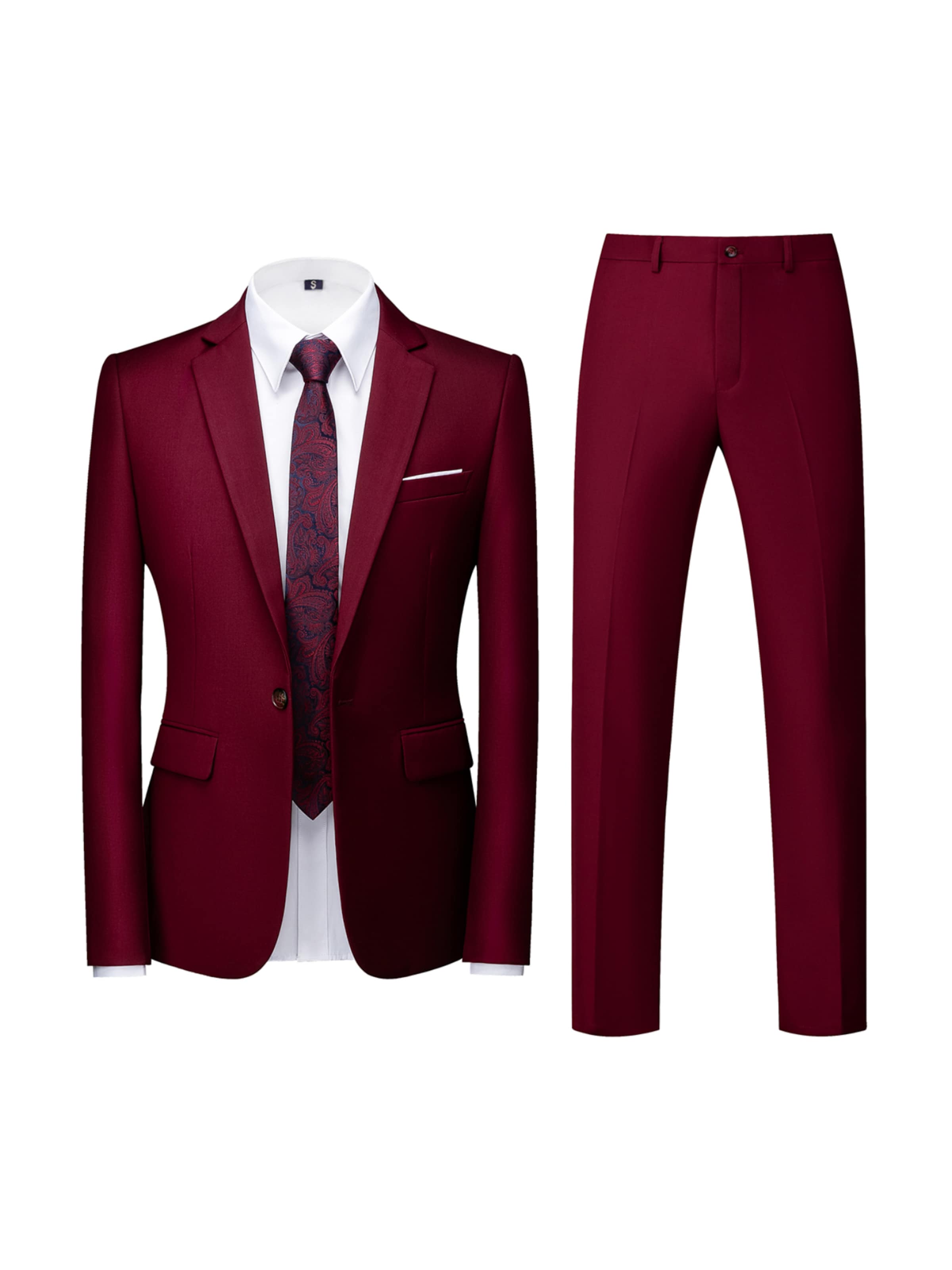 

Youthup Костюм Slim fit в цвете вино