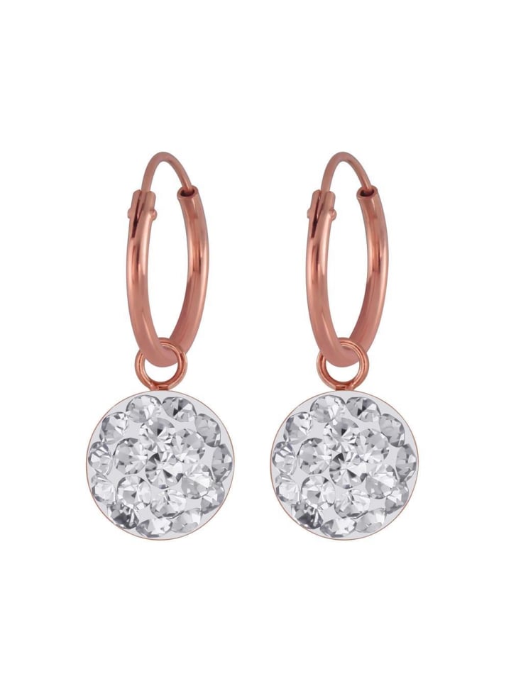 

Bungsa Серьги-гвоздики из розового золота с прозрачными элементами