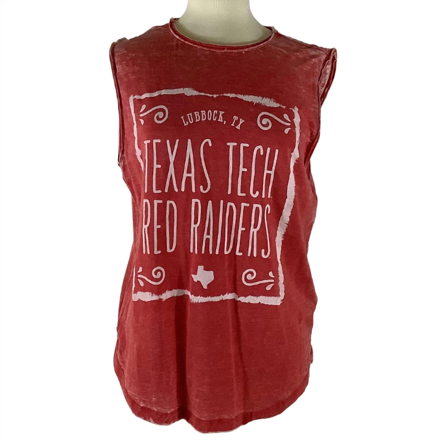 

Женская майка Texas Tech University Ruffy в красном цвете Pressbox