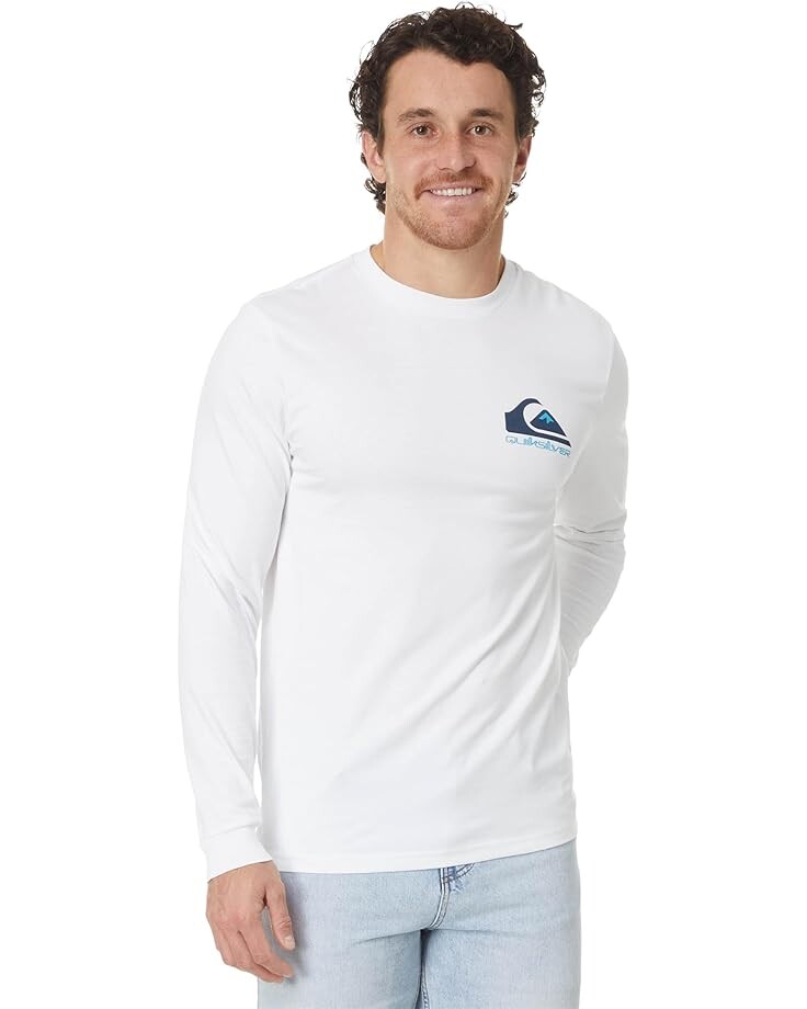 

Футболка Quiksilver Comp Logo Long Sleeve Screen Tee, цвет White 1