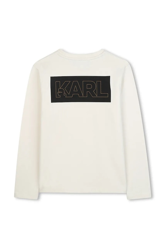 Детская хлопковая кофта с длинным рукавом Karl Lagerfeld, белый — фото 2
