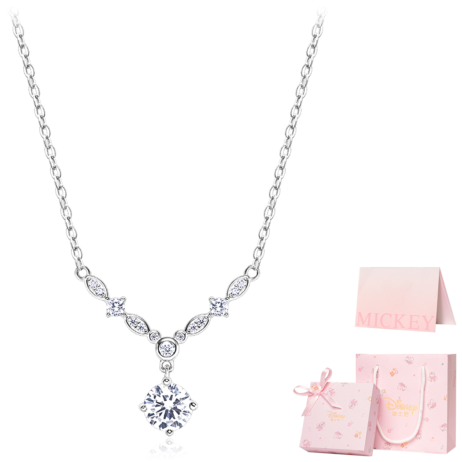 

Disney Ожерелье из стерлингового серебра 925 пробы для женщин