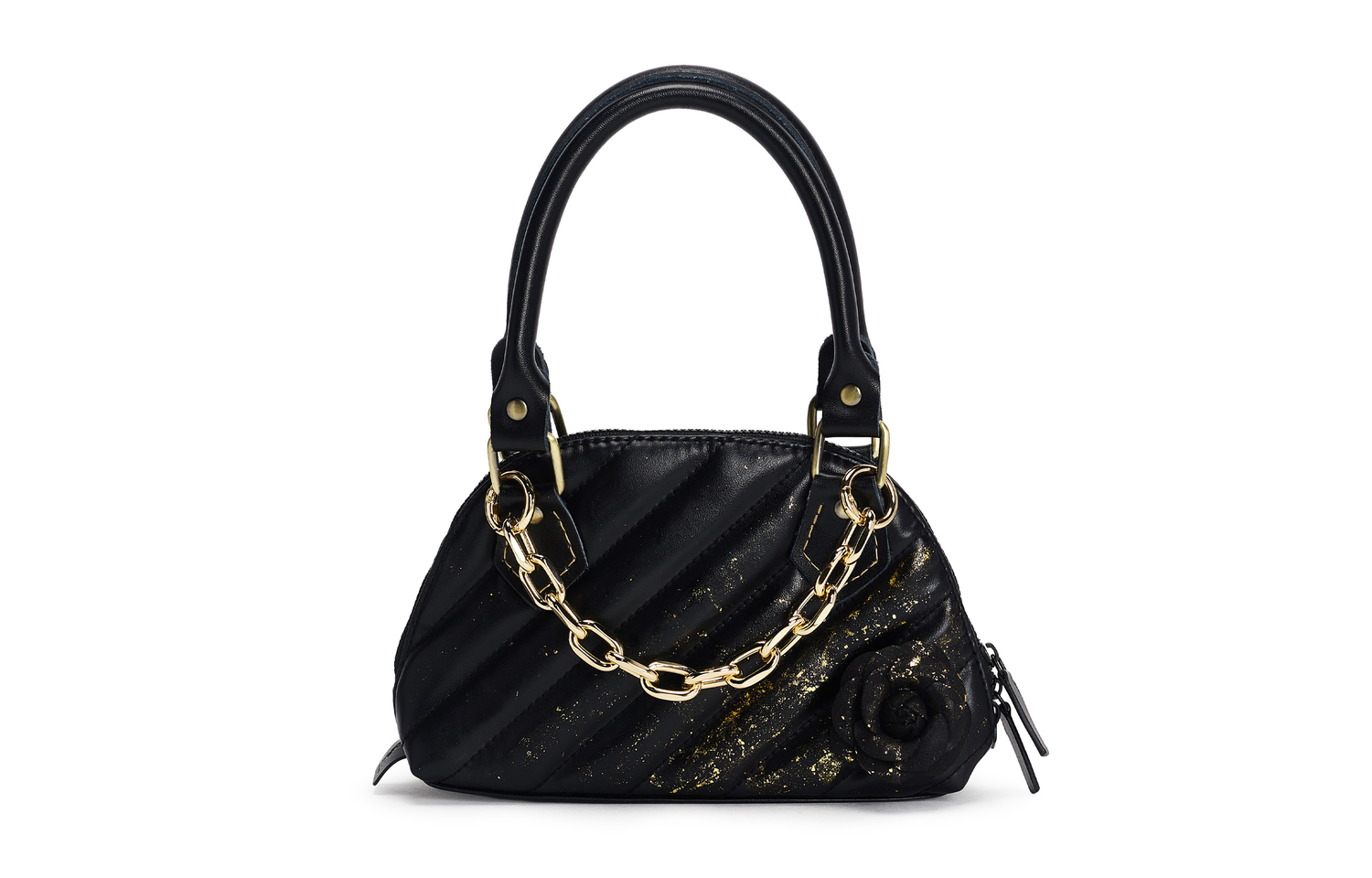 Сумка для туалетных принадлежностей Yves Saint Laurent с цепочкой, черный/золотой — фото 2