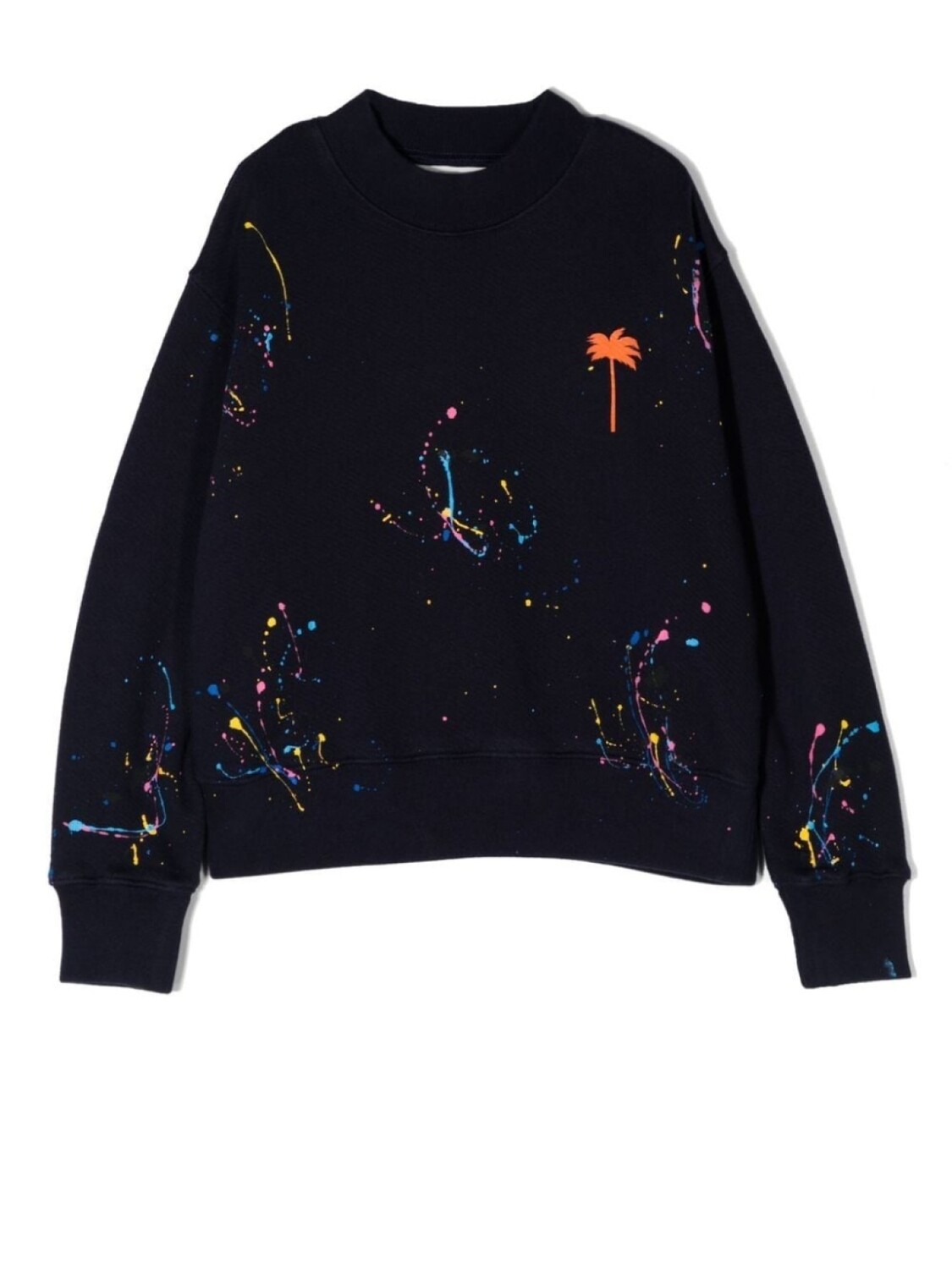 

Palm Angels Kids толстовка с эффектом разбрызганной краски, синий