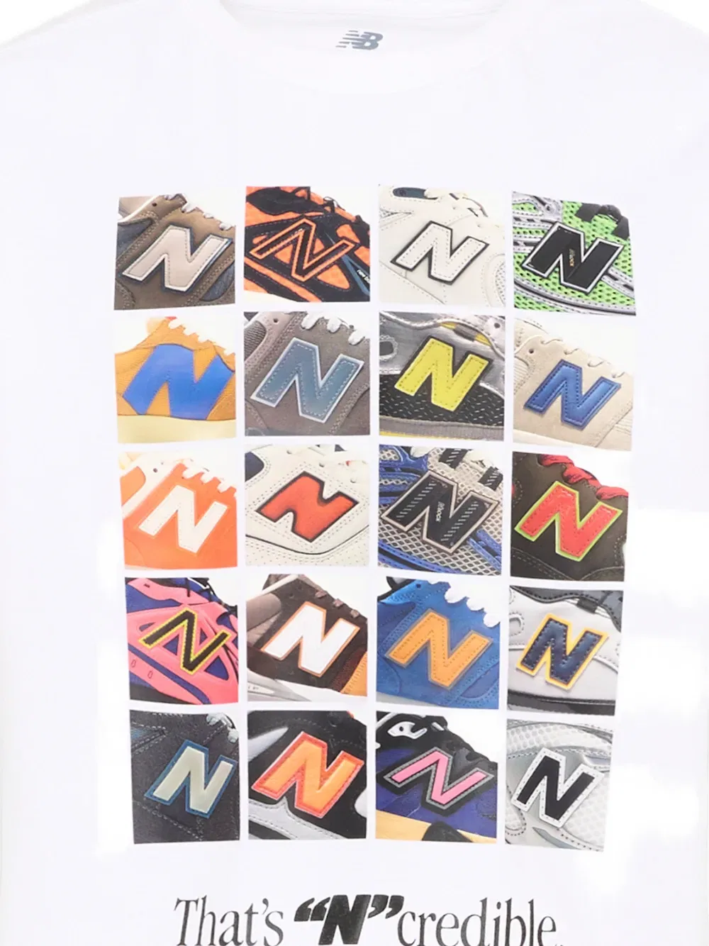 Футболка с коротким рукавом с изображением известных личностей New Balance Kids, белый — фото 3