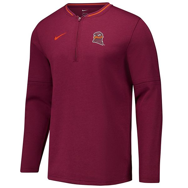 Мужская бордовая куртка Virginia Tech Hokies Coaches с молнией на четверть Nike — фото 3