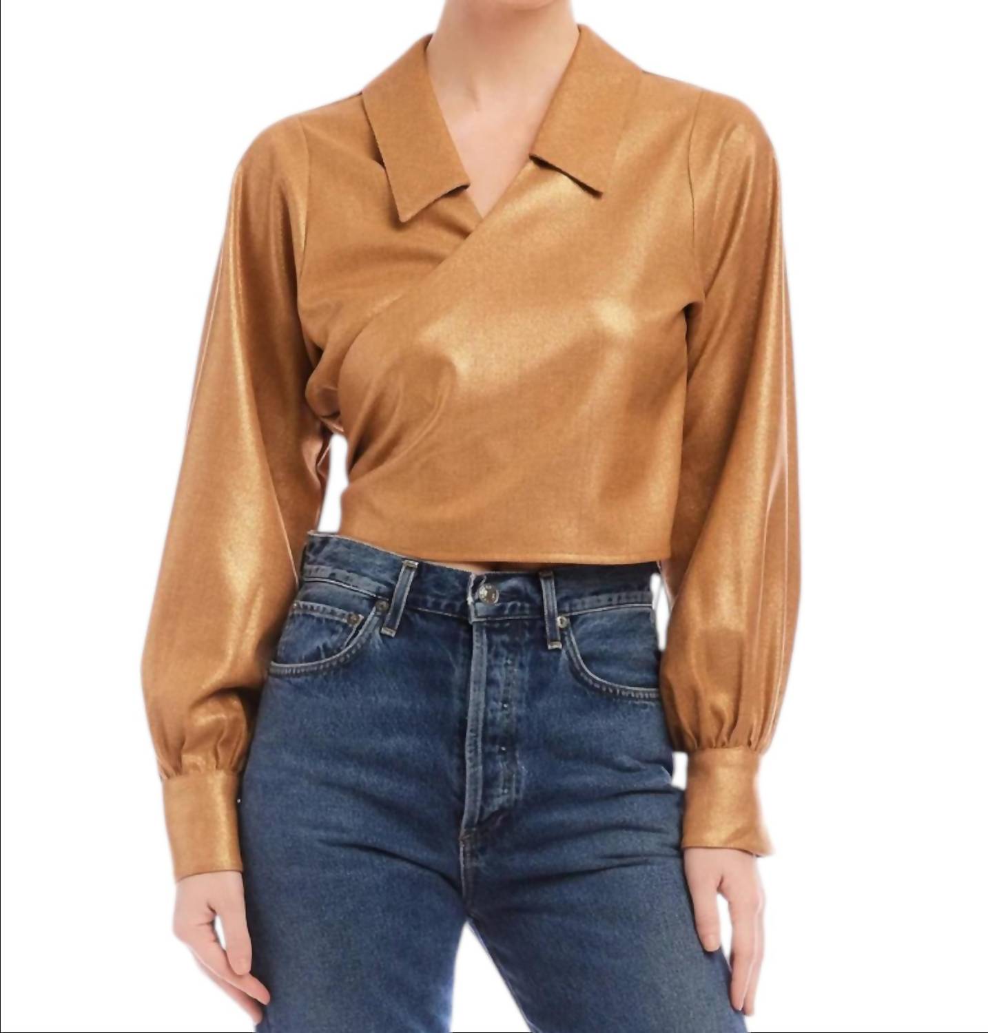 

Рубашка Sloane Wrap цвета Camel Fifteen Twenty