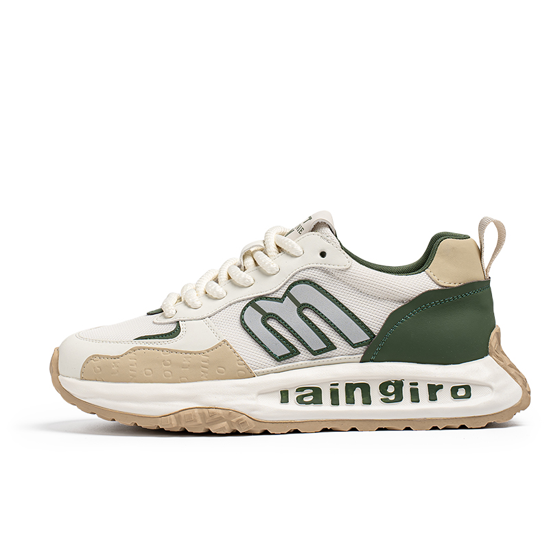 

JANECO Низкие повседневные мужские туфли бежево-зеленые, цвет Beige Green