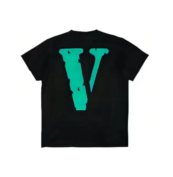 

Футболка large v alphabet short sleeve tee 'black green' Vlone, черный