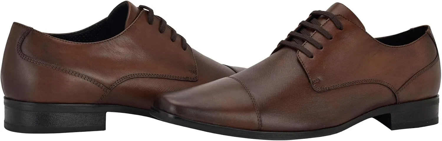 Кожаные оксфордские туфли Calvin Klein Bram Diamond, Dark Brown Leather 201 — фото 2