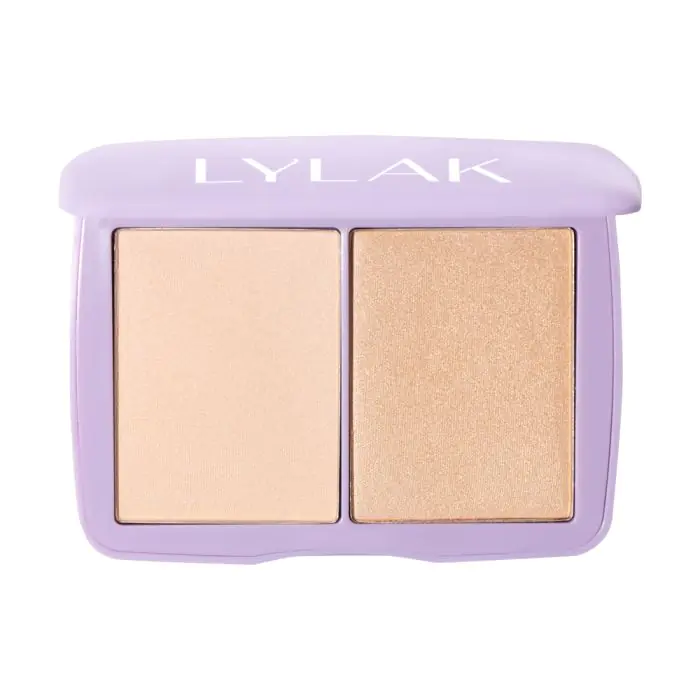 

Хайлайтер для лица only good vibes luminizer powder duo Lylak Beauty, цвет meditate
