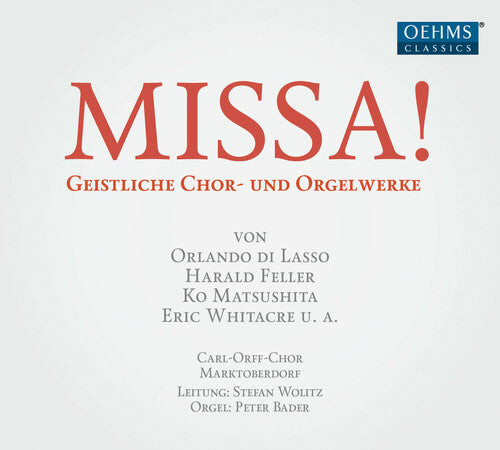 

CD диск Cook, J. / Bader, Peter / Wolitz, Stefan: Missa